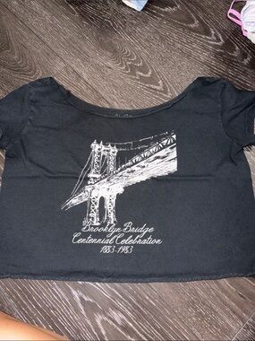 Brandy melville cropped off the shoulder tee